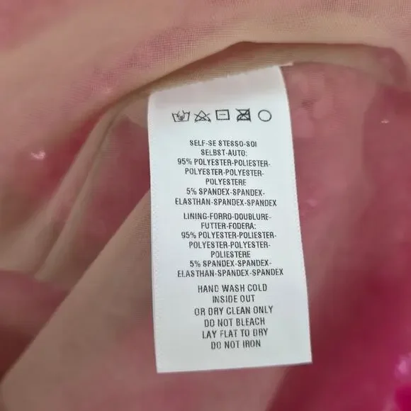 HELSI Fuchsia Pink Strapless Mimi Mini Sequin Dress Sz Large NWT - Picture 8 of 10